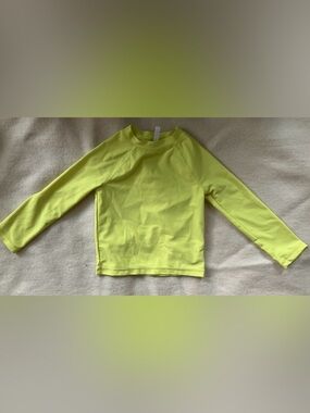 Joe Fresh Toddler Size 2 Long Sleeve Rash Guard Neon Yellow GUC